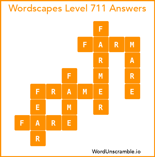 Wordscapes Level 711 Answers