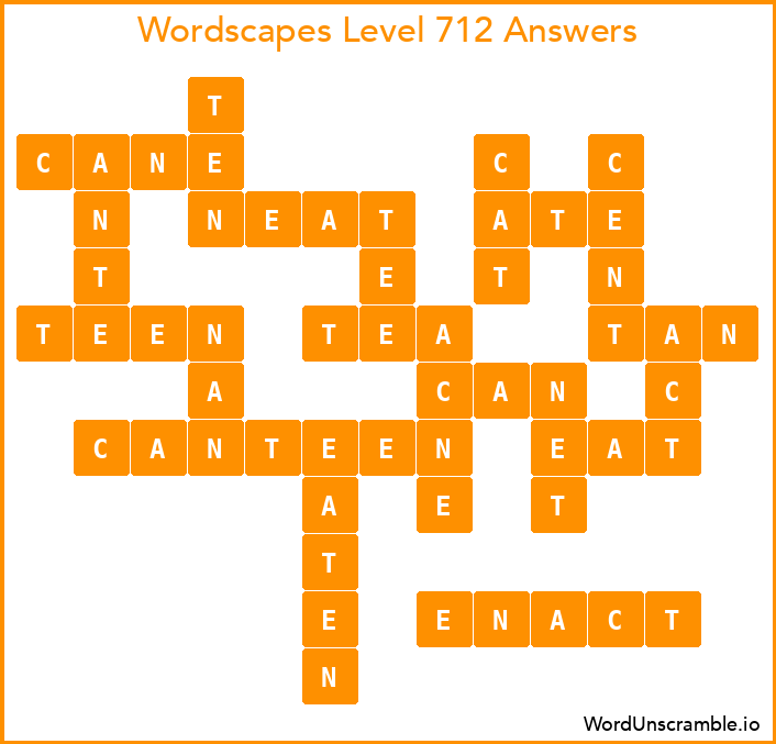 Wordscapes Level 712 Answers