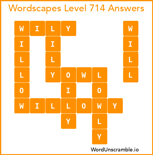 Wordscapes Level 714 Answers