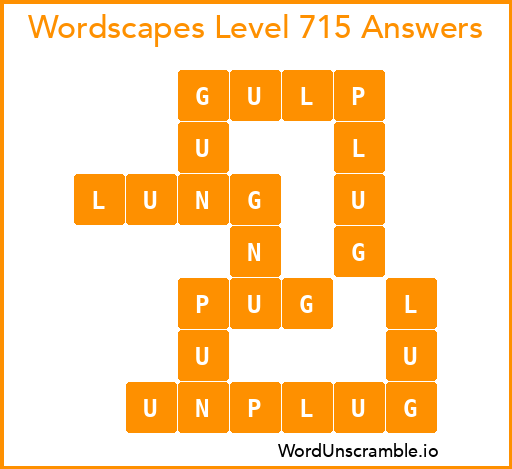 Wordscapes Level 715 Answers