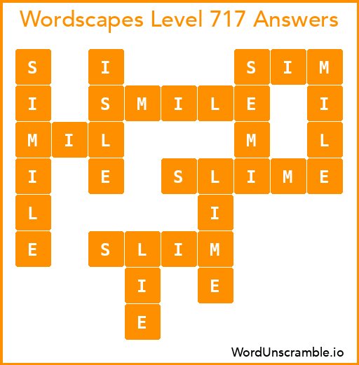 Wordscapes Level 717 Answers