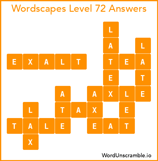 Wordscapes Level 72 Answers