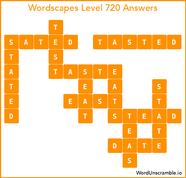 Wordscapes Level 720 Answers