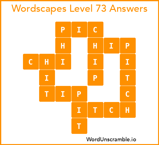 Wordscapes Level 73 Answers