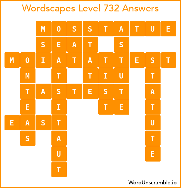 Wordscapes Level 732 Answers