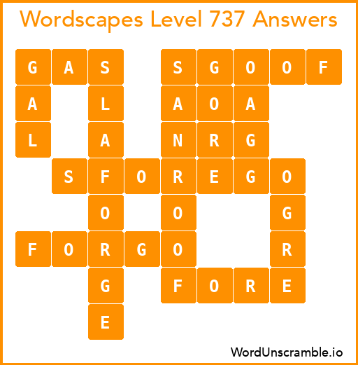 Wordscapes Level 737 Answers