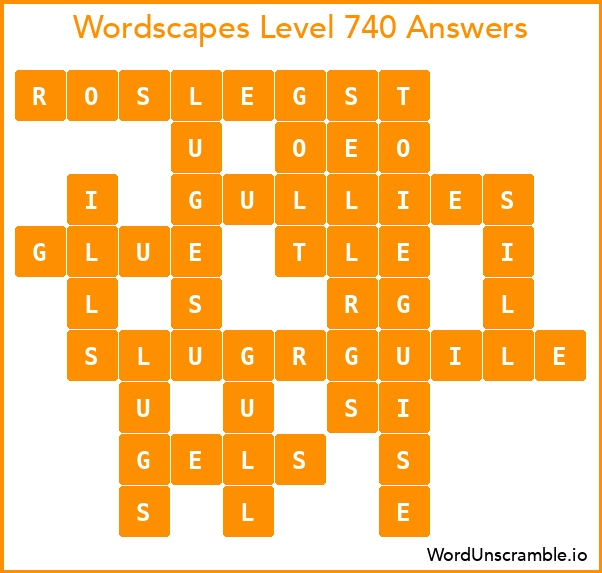 Wordscapes Level 740 Answers