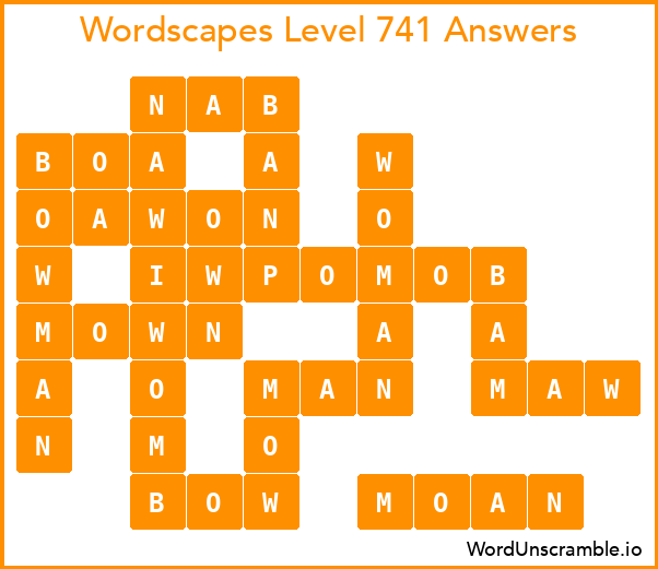 Wordscapes Level 741 Answers