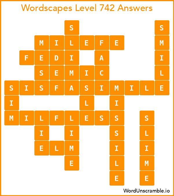 Wordscapes Level 742 Answers