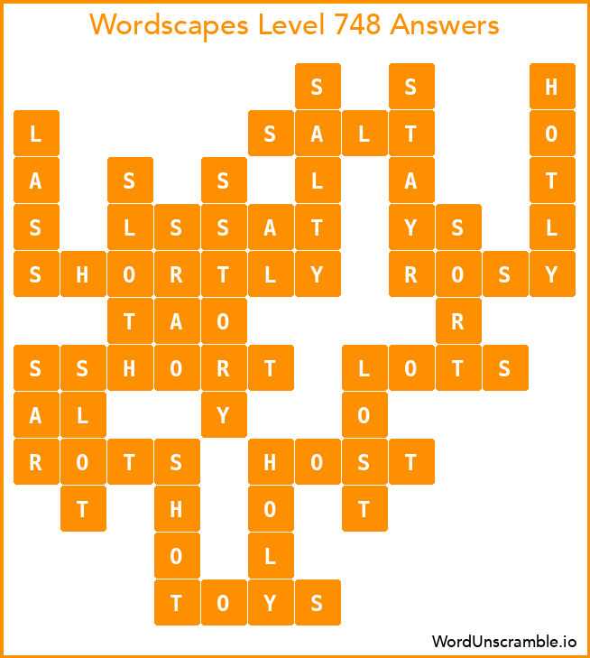 Wordscapes Level 748 Answers