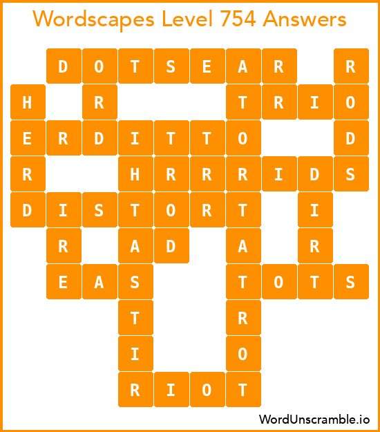 Wordscapes Level 754 Answers