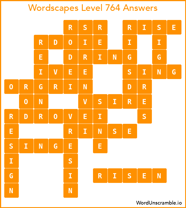 Wordscapes Level 764 Answers
