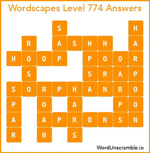 Wordscapes Level 774 Answers