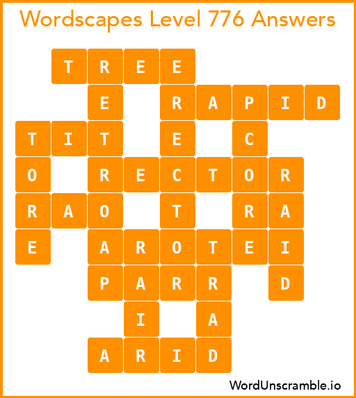 Wordscapes Level 776 Answers