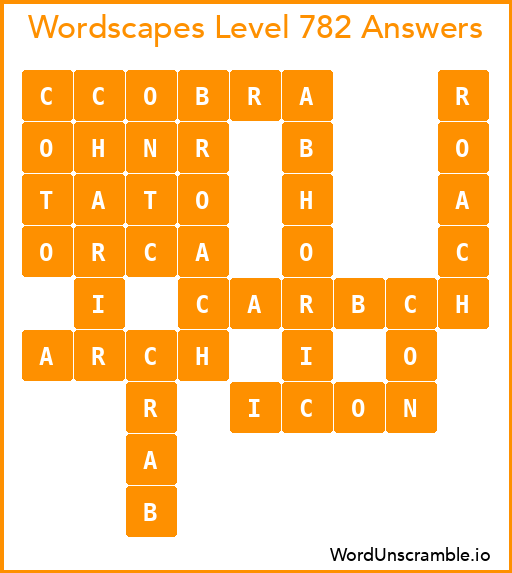 Wordscapes Level 782 Answers