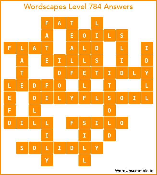 Wordscapes Level 784 Answers
