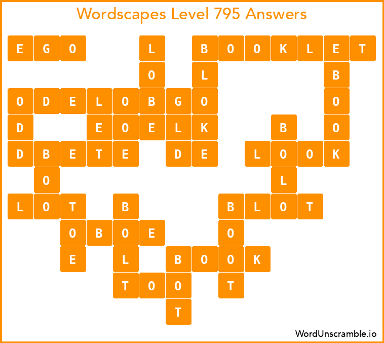 Wordscapes Level 795 Answers