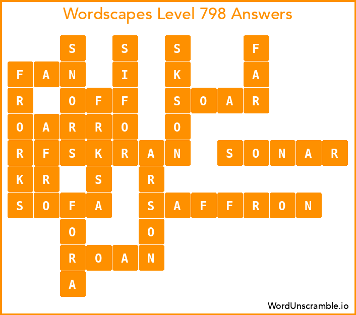 Wordscapes Level 798 Answers