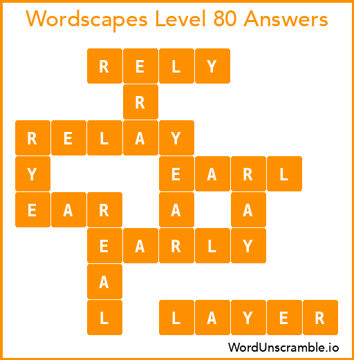 Wordscapes Level 80 Answers
