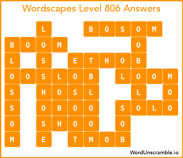 Wordscapes Level 806 Answers
