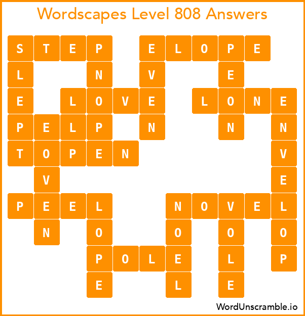 Wordscapes Level 808 Answers