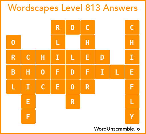 Wordscapes Level 813 Answers