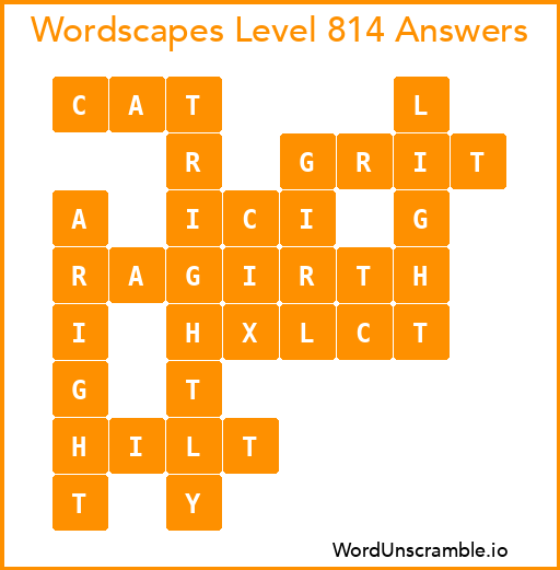 Wordscapes Level 814 Answers