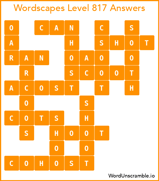 Wordscapes Level 817 Answers
