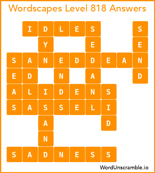 Wordscapes Level 818 Answers