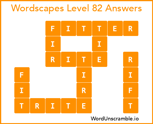 Wordscapes Level 82 Answers