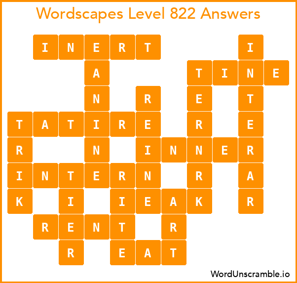 Wordscapes Level 822 Answers