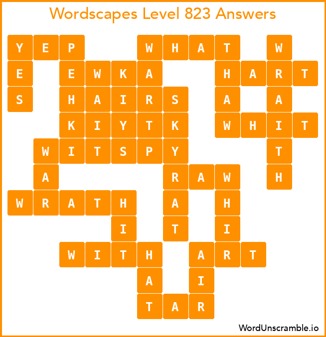 Wordscapes Level 823 Answers