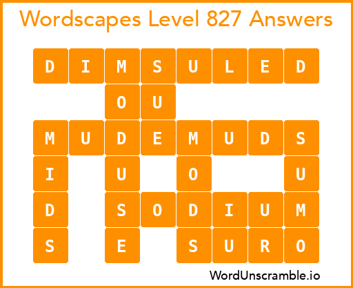 Wordscapes Level 827 Answers