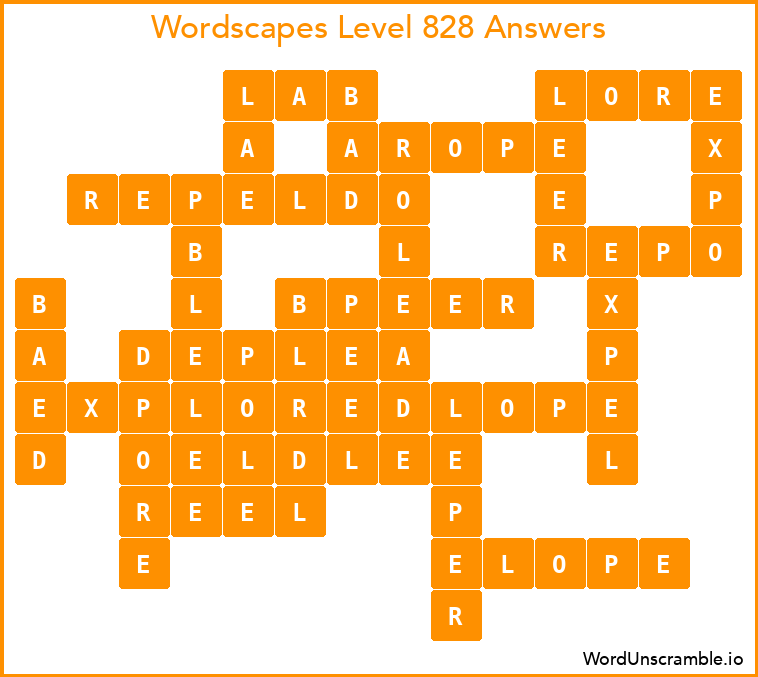 Wordscapes Level 828 Answers