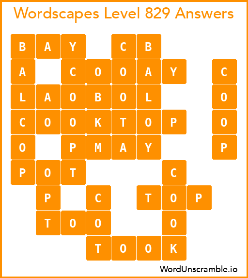 Wordscapes Level 829 Answers