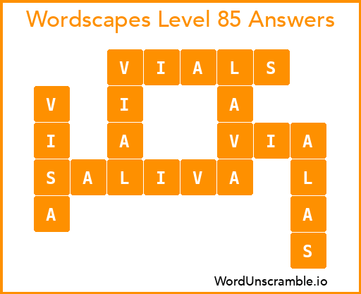 Wordscapes Level 85 Answers