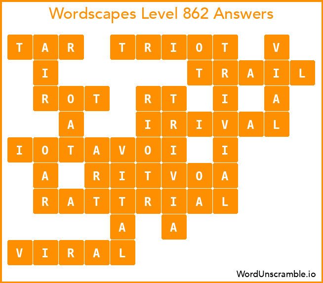 Wordscapes Level 862 Answers