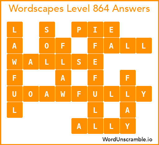 Wordscapes Level 864 Answers