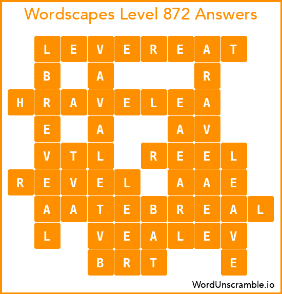 Wordscapes Level 872 Answers