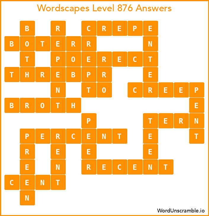 Wordscapes Level 876 Answers