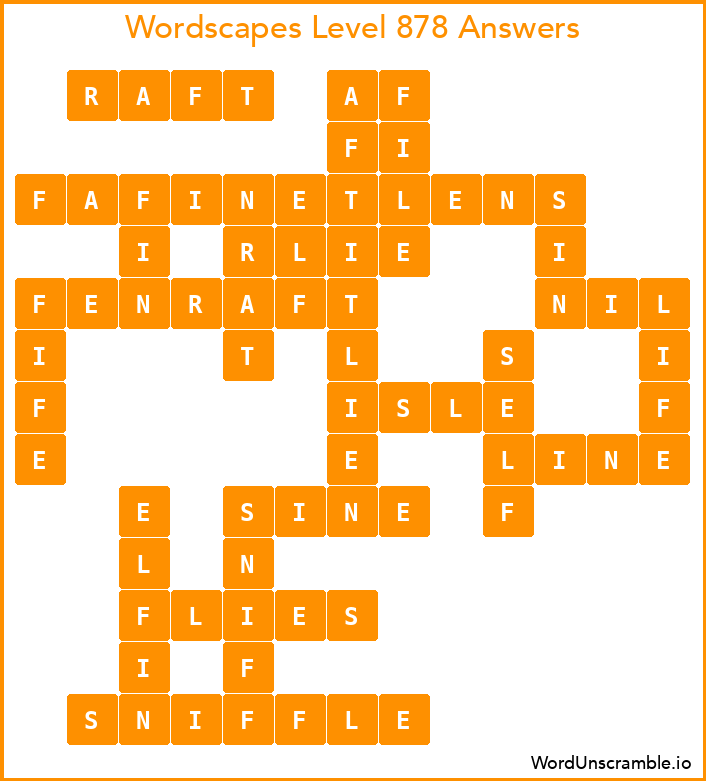 Wordscapes Level 878 Answers