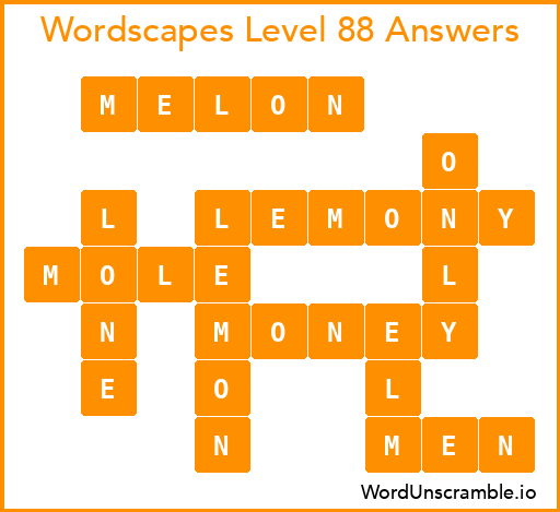Wordscapes Level 88 Answers