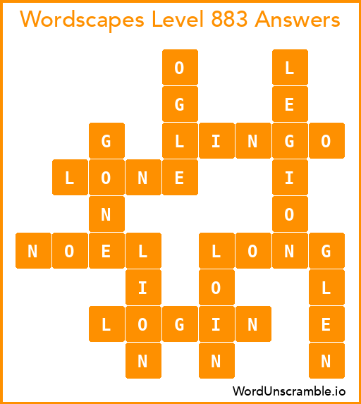 Wordscapes Level 883 Answers