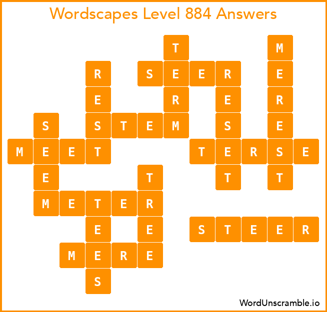 Wordscapes Level 884 Answers
