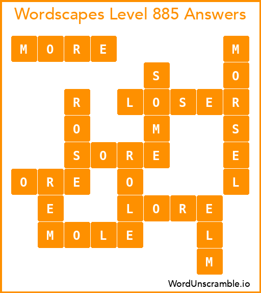 Wordscapes Level 885 Answers