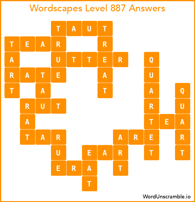 Wordscapes Level 887 Answers
