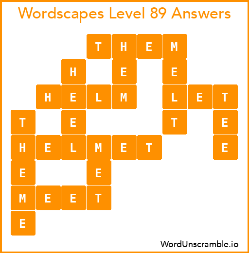 Wordscapes Level 89 Answers