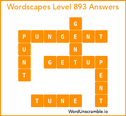 Wordscapes Level 893 Answers