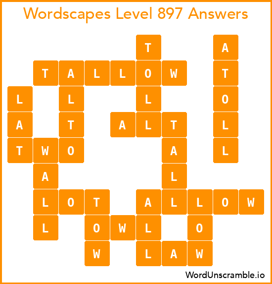 Wordscapes Level 897 Answers