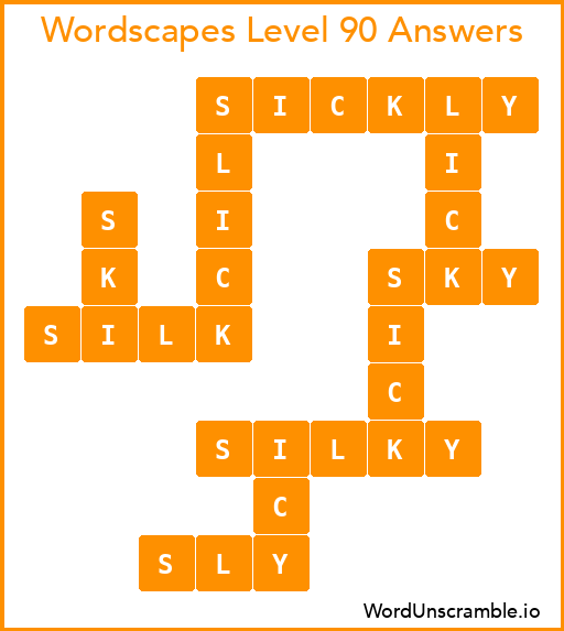 Wordscapes Level 90 Answers
